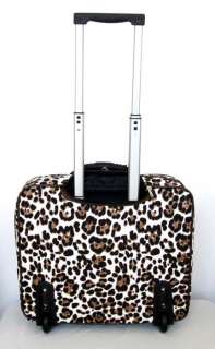   Computer/Laptop Briefcase Rolling Wheel Travel Bag Luggage Lrg Leopard
