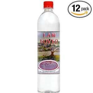 Aquamantra Spring Water   I Am Loved, 16.9 Ounce (Pack of 12)  