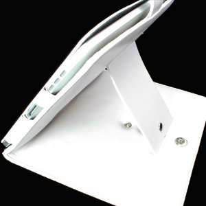    White with Kickstand   Premium Leather Case Cover for Apple iPAD 