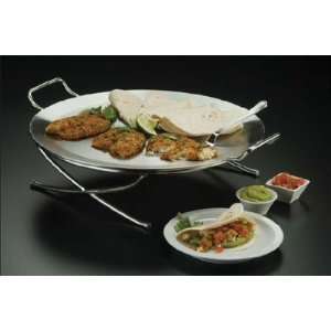 American Metalcraft Round Stainless Steel Griddle and Stand  