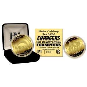 San Diego Chargers 2007 AFC West Division Champions 24KT Gold Coin 