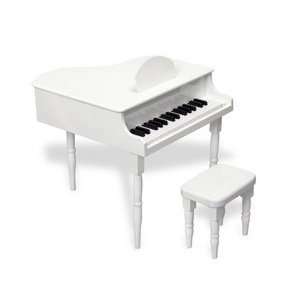  Junior Grand Piano   White Musical Instruments