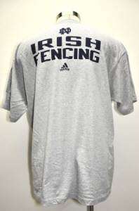 Adidas Miami Heat Basketball Notre Dame Fighting Irish T Shirt Gray Sz 