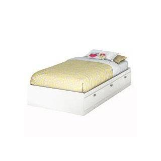 South Shore Spark Collection Twin Mates Bed, Pure White