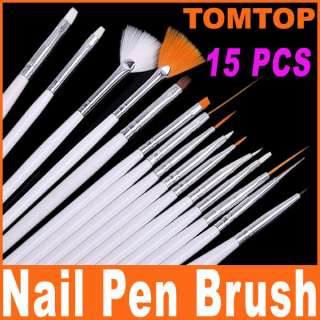 15 pcs Nail Art Design Brush Brushes Set Painting Dotting Pen Polish 