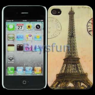 Eiffel Tower Postmark Hard Cover Case Skin for Apple iPhone 4 4G 4S 