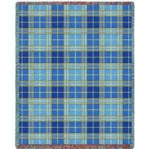  Blue Bell Plaid Tapestry Throw PC3800 T