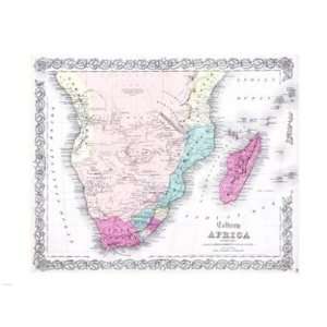   Colton Map of Southern Africa  24 x 18  Poster Print Toys & Games