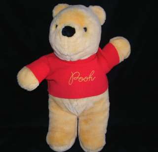 Gund for  16 WINNIE THE POOH BEAR Plush Stuffed RED SWEATER Name 