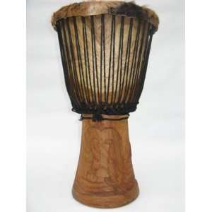  African Ghana Djembe Hand Carved Drum,23 24,s/n 18 