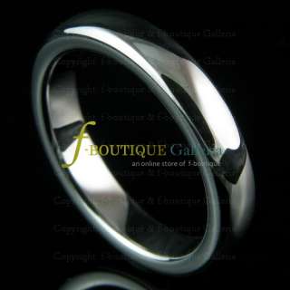 4MM TUNGSTEN CARBIDE SILVER TONE WEDDING BAND RING NEW  