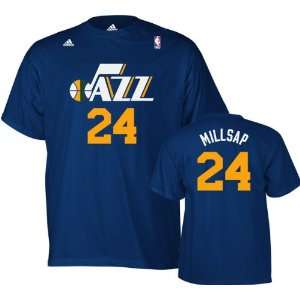  Paul Millsap adidas Navy Name and Number Utah Jazz T Shirt 