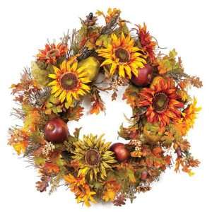  Pack of 2 Fall Artificial Sunflower, Apple, Pear & Berry 