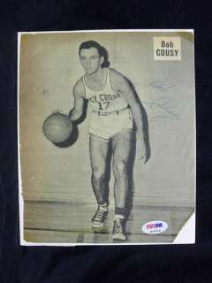 Bob Cousy Holy Cross Celtics NBA Top 50 Signed Auto Vintage Magazine 
