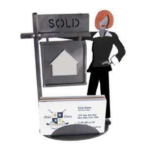  Female Real Estate Agent Business Card Holder Kitchen 