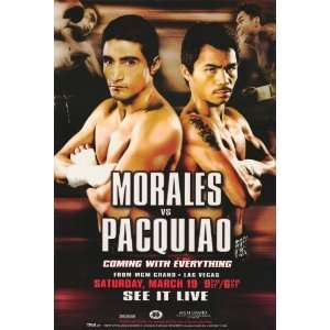  Erik Morales vs Manny Pacquiao Movie Poster (11 x 17 