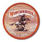 Nice Plain Round Winchester Ammunition Metal Sign  