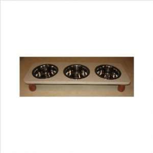  3 Bowl Solid Surface Cat Diner