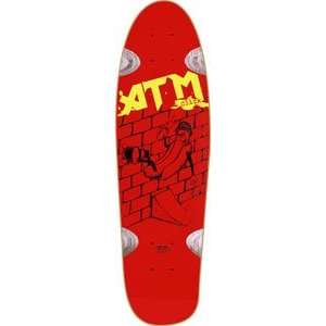  ATM Hot Dog Cruiser Skateboard Deck   7.75 Red Sports 