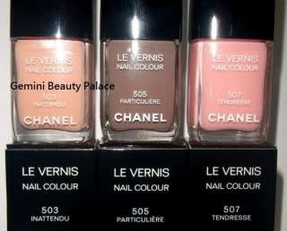 Chanel Le Vernis Nail Colour PARTICULIERE 505 #503 #507  