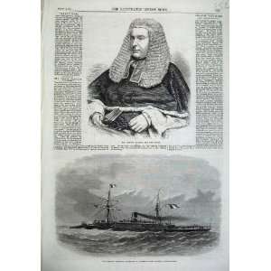   Justice Hannen Judge 1868 French Ship Rochambeau Print