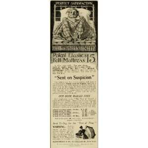  1899 Ad Ostermoor Elastic Felt Mattresses Sleeping Man 
