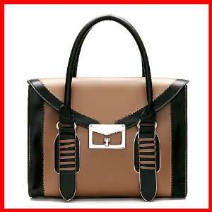 Faux PU Leather Purse Messenger Bag Shoulder Handbag Vintage Briefcase 