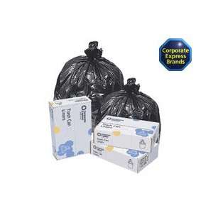  Black Linear Low Density Waste Can Liners, Heavyweight, 38 