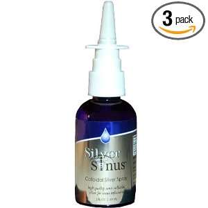  3 pack of Silver Sinus Colloidal Silver Nasal Spray 2oz 