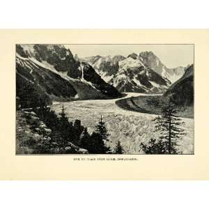  1901 Print Mer de Glace Hotel Montaverde Glacier Mountains 