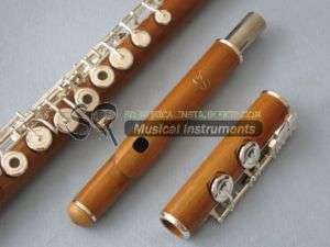 HuangYang wood wooden Flute Silver Plated C foot NEW  
