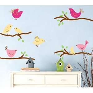  Kids tree branch set of 4 vinyl wall decal with 8 penelope 