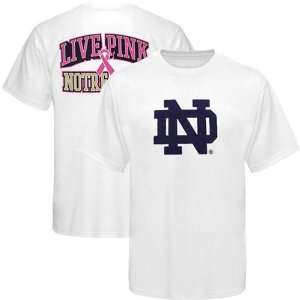   Dame Fighting Irish Live Pink 3D T Shirt   White