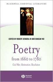 Poetry from 1660 to 1780 Civil War, Restoration, Revolution 