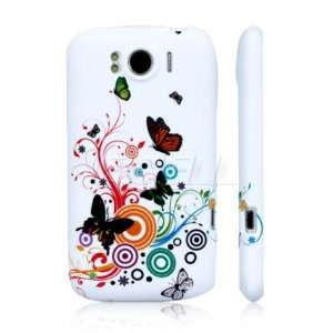     WHITE SWIRL BUTTERFLY SILICONE GEL CASE COVER FOR HTC SENSATION XL