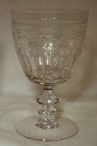   crystal MINUET Clear pattern 6025 cut 826 Water Gobletor Glass 5 1/2