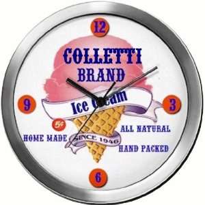 COLLETTI 14 Inch Ice Cream Metal Clock Quartz Movement  