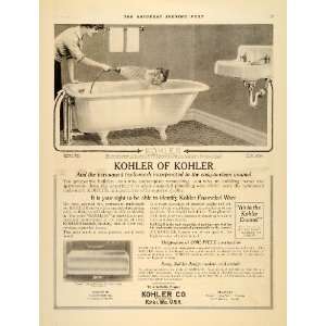   Ad Kohler Enamel Bathtub Bath Sink Colonna Bretton   Original Print Ad