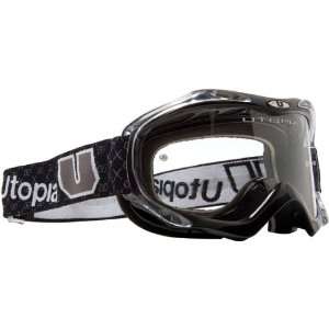  Utopia Warrant Motocross MX Goggles Black Strap With Clear 