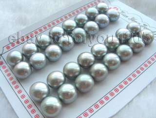Wholesale 12pairs Natural 12mm Gray Pearl Earrings  