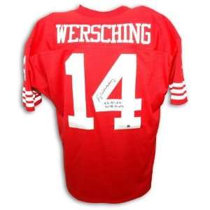 Ray Wersching San Francisco 49ers Red Throwback Jersey Inscribed SB 
