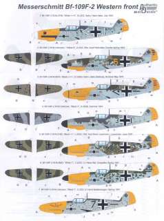 Authentic Decals 1/72 MESSERSCHMITT Bf 109F 2 Fighter  