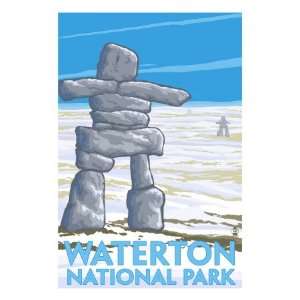 Waterton National Park, Canada   Inukshuk Premium Poster 