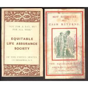  Equitable Life Assurance Booklet (2) Ephemera; Equitable 