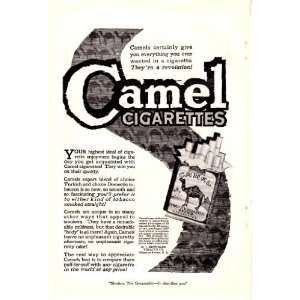  1920 Ad Camel Cigarettes Original Vintage Print Ad 