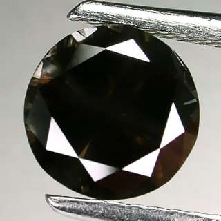 81cts 7.4 mm Dark Cognac Brown Natural Loose Diamond  