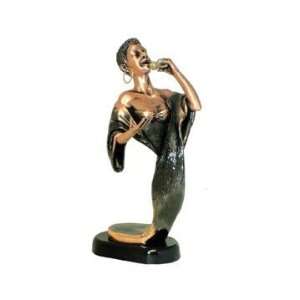  16 inch Dark Copper Color Jazz Female Singer Head And Bust 