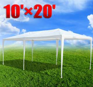 10 x 20 White Gazebo Party Tent Canopy with Side Walls  