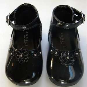 Infant & Toddler Baby Girl Black Dress Leather Shoes Tuxedo Style 