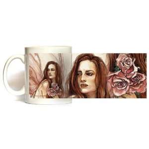 Rose Fairie Mug by Artist Jane Starr Weils 11oz Coffee Mugs Microwave 